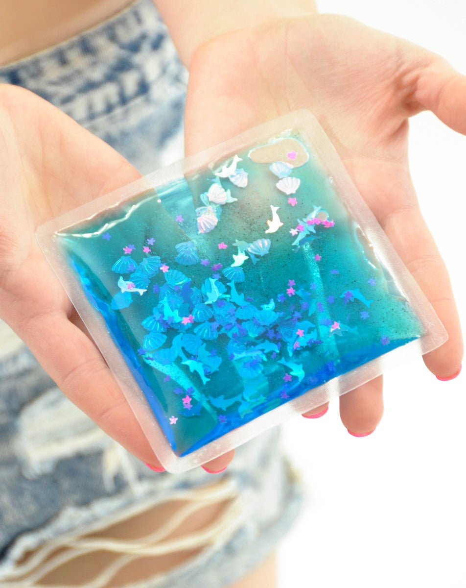Liquid Glitter Sparkle Square - Under the Sea