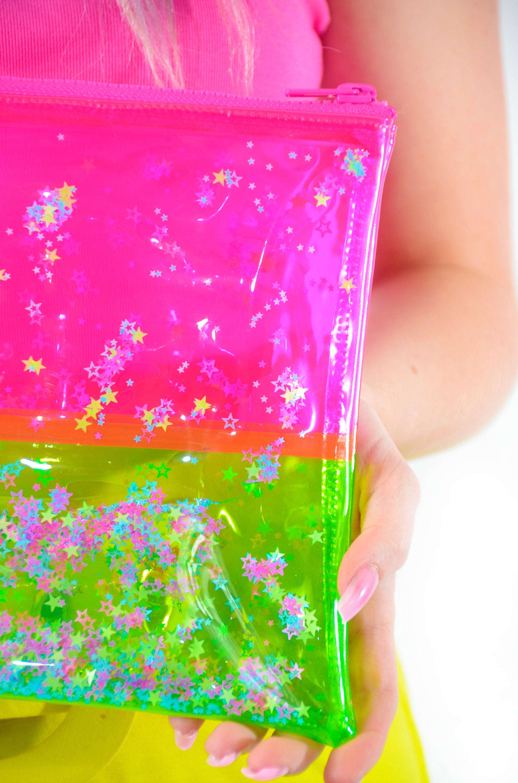 Liquid Glitter Make Up Bag - Star Dazed - Electric Bubblegum