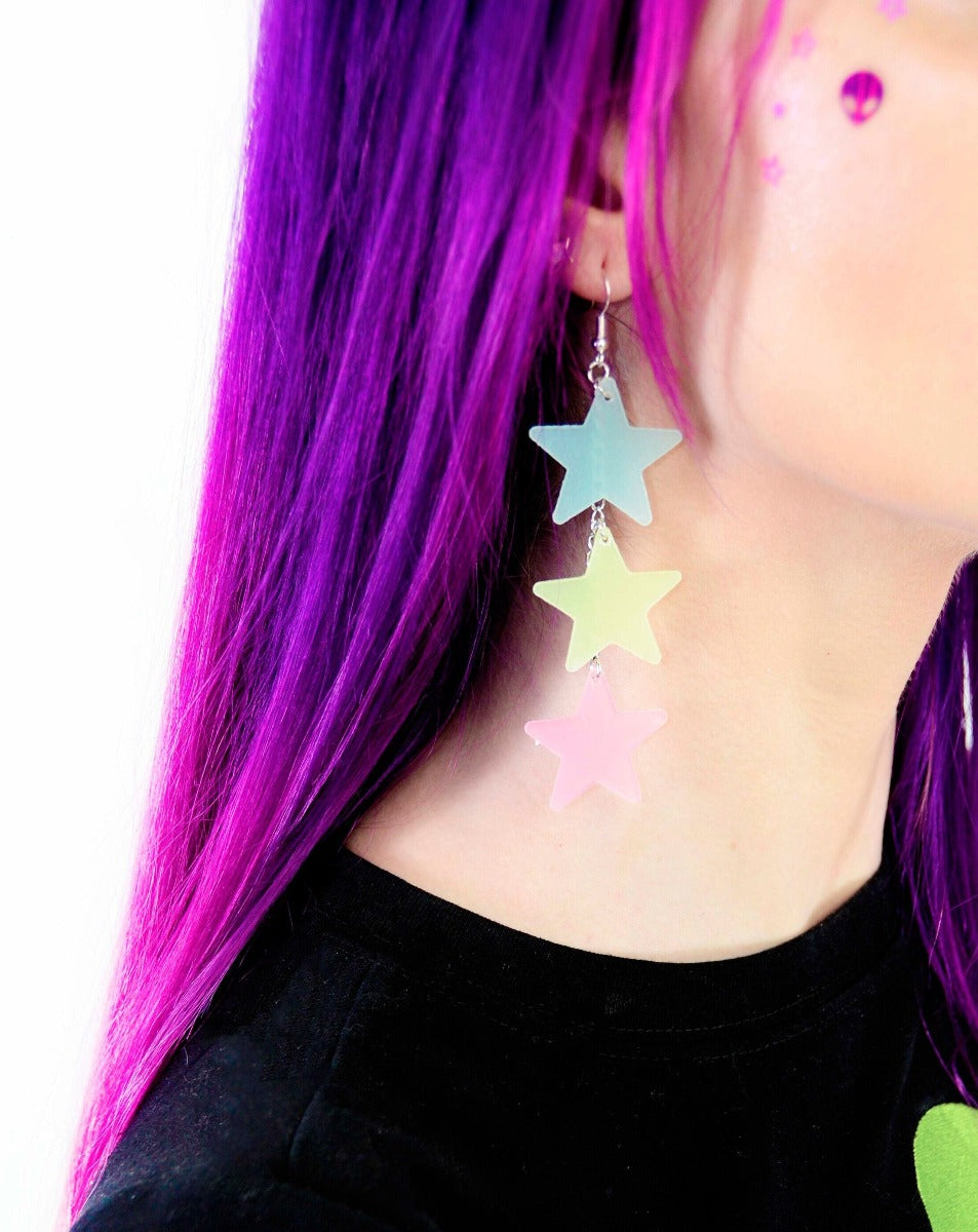 Glow Girl Earrings - Electric Bubblegum