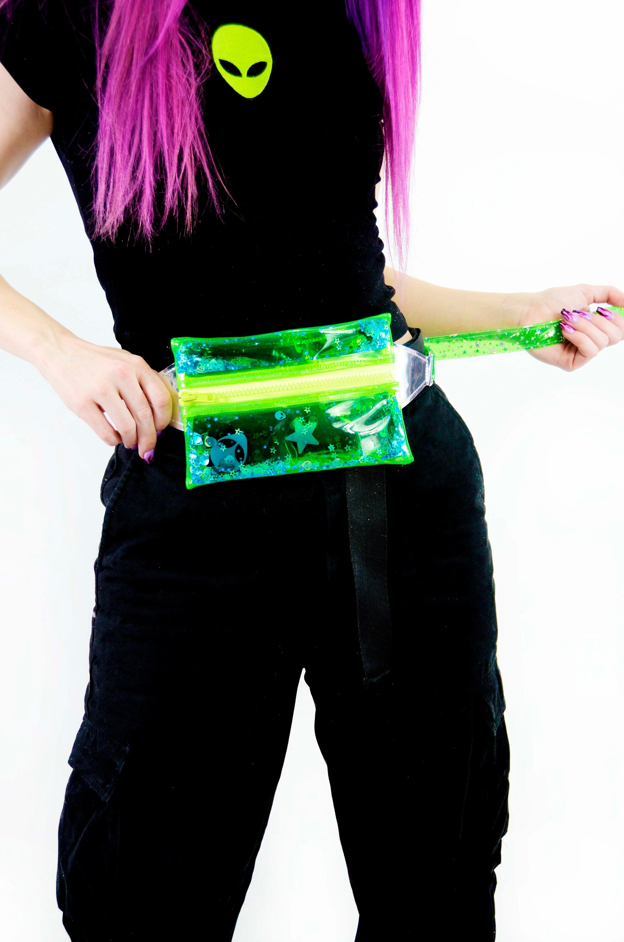 Liquid Glitter Fanny Pack - Out of this World - Electric Bubblegum