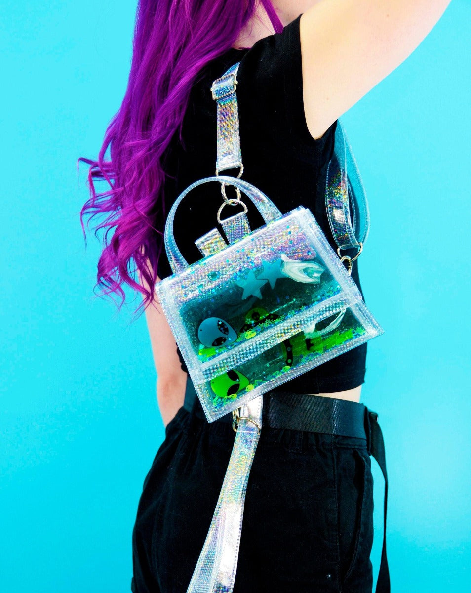 Liquid Glitter Doll Backpack - Out of this World - Electric Bubblegum