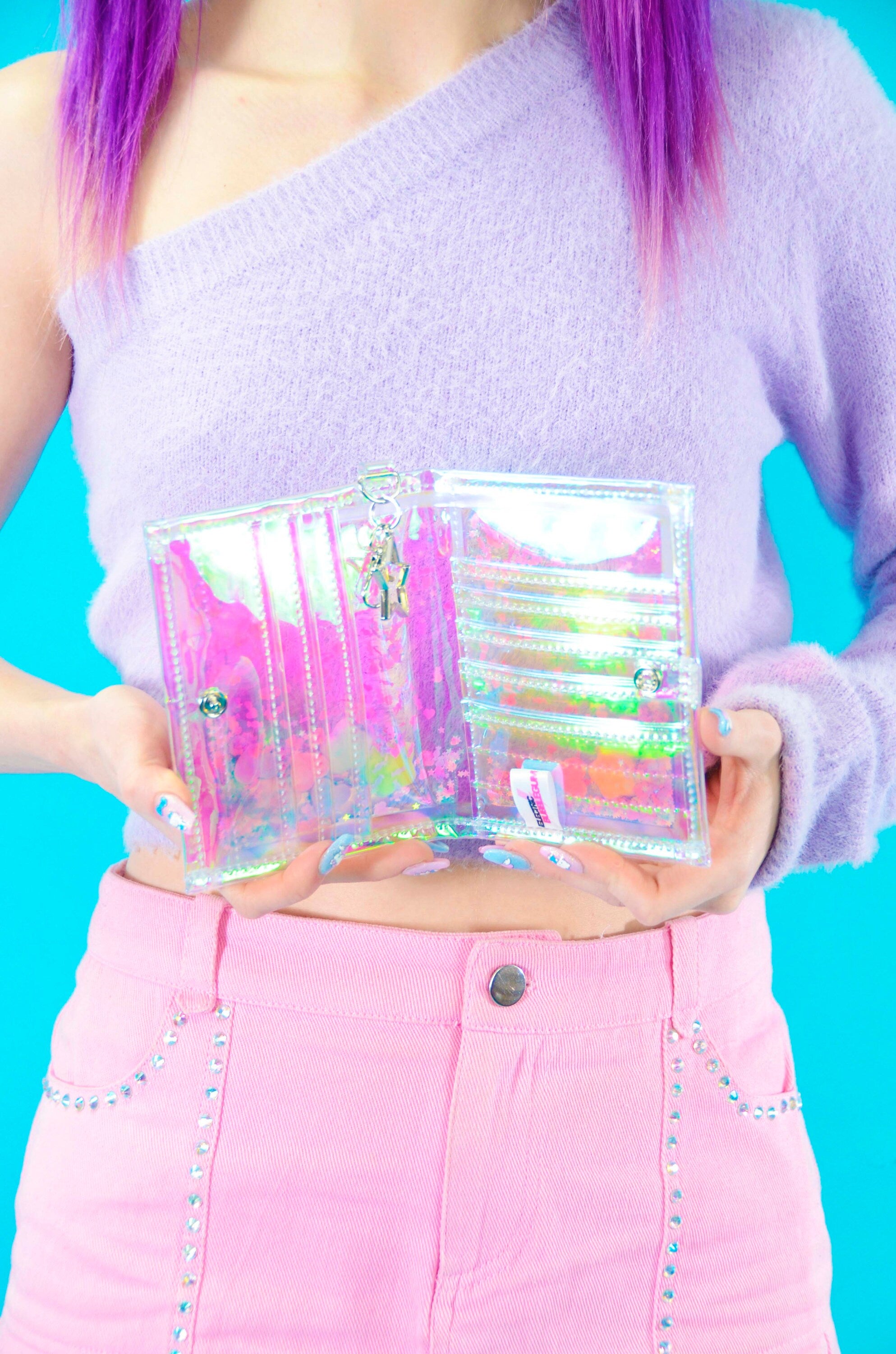 Mini Wallet Liquid Glitter - Sweet Like Sugar - Electric Bubblegum