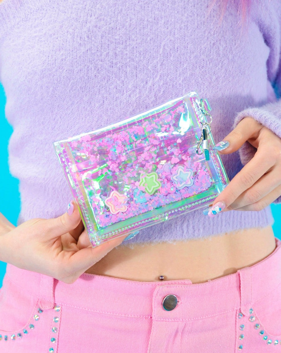 Mini Wallet Liquid Glitter - Sweet Like Sugar - Electric Bubblegum